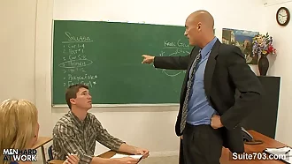 Hot gays fucking in classroom